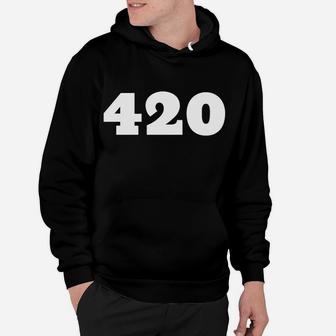 420 Aufdruck Schwarzes Hoodie, Mode für Freizeit - Seseable