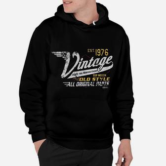 45th Birthday Gift Vintage 1976 Aged To Perfection Vintage Racing Hoodie - Seseable