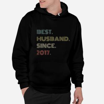 4th Wedding Anniversary Gift Best Husband Since 2017 Hoodie - Seseable