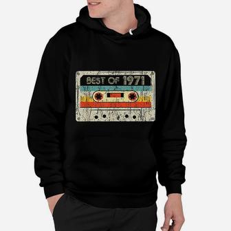 Birthday Gifts Best Of 1971 Retro Cassette Tape Vintage Hoodie - Seseable
