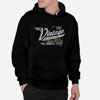 60th Birthday Gift Vintage 1961 Aged To Perfection Vintage Racing Hoodie - Seseable