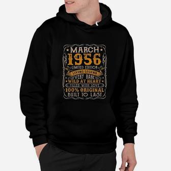 66 Years Old Born In March 1956 Vintage 66th Birthday Retro Hoodie - Seseable