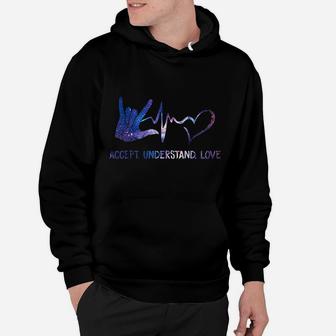 Accept Understand Love Asl I Love You Sign Language Hoodie - Seseable
