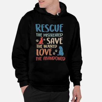 Adopt Rescue Dog Cat Rescue Dog Cat Lovers Hoodie - Seseable