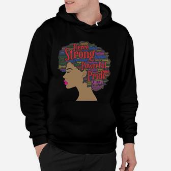 Afro Word Art Shirt For Strong Black Women Or Girl T-shirt Hoodie - Seseable
