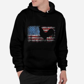 American Flag Rooster Chicken 4th Of July Animal Gift Hoodie - Seseable