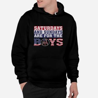 American Flag Saturdays And Sundays Are For The Boys Hoodie - Seseable