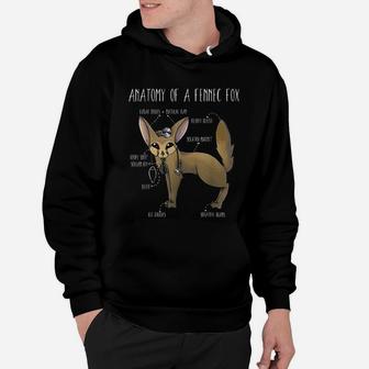 Anatomy Of A Fennec Fox Funny Cute Gift Animal Hoodie - Seseable