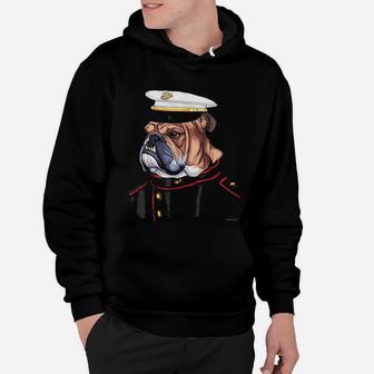 Army Bulldog Military Armed Forces Devil Dog Hoodie - Seseable