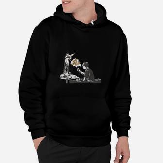 Astronaut Streumuster Herren Hoodie in Schwarz, Weltraum Design Tee - Seseable