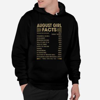 August Girl Facts Hoodie - Seseable