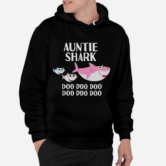 Auntie Shark Doo Doo Aunt Gifts For Day Niece Hoodie - Seseable