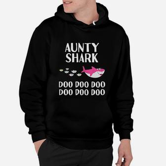 Aunty Shark Doo Doo Gifts For Aunt Mothers Day Hoodie - Seseable