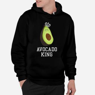 Avocado King With Smiling Avocado And Crown Hoodie - Seseable