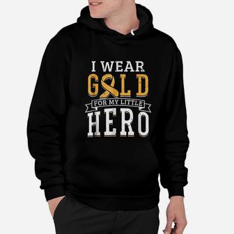 Awareness Survivor Support Gold Hero I Wear Gold For My Little Hero Hoodie - Seseable