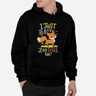 Baby Fox I Just Really Like Foxes Ok Smart Cute Little Gift Hoodie - Seseable