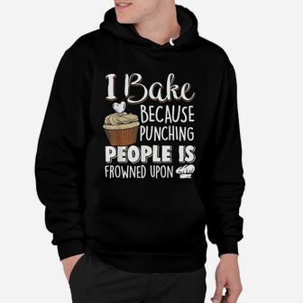 Baking Lover Punching People Baker And Cupcake Hoodie - Seseable