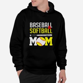 Baseball And Softball Mom Hoodie - Seseable