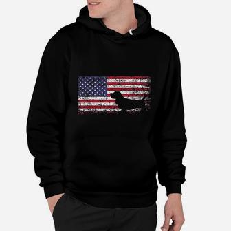 Basset Hound American Flag I Love My Basset Hound Hoodie - Seseable