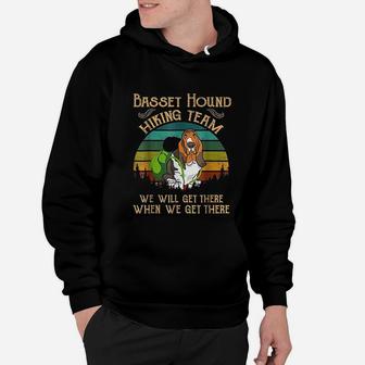 Basset Hound Hiking Team We Will Get There Vintage Hoodie - Seseable