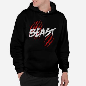 Beast And Claw Marks, Matching Couples For Halloween Hoodie - Seseable
