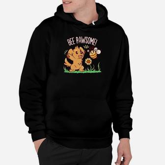Bee Pawsome Bee Awesome Puppy And Bee Hoodie - Seseable
