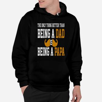 Being A Dad Is Being A Papa, dad birthday gifts Hoodie - Seseable