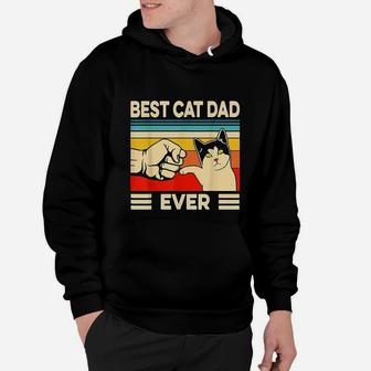 Best Cat Dad Ever Funny Cat Dad Father Vintage Gift Hoodie - Seseable