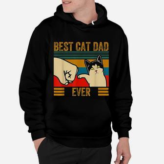 Best Cat Dad Ever Men Bump Fit Fathers Day Hoodie - Seseable