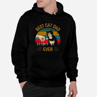 Best Cat Dad Ever Paw Fist Bump Fit Vintage Shirt Hoodie - Seseable
