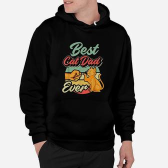 Best Cat Dad Ever Retro Vintage Best Cat Father Gift Hoodie - Seseable