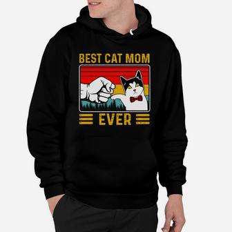 Best Cat Mom Ever Vintage Hoodie - Seseable
