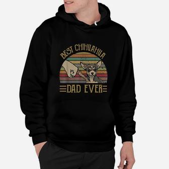 Best Chihuahua Dad Ever Retro Vintage Sunset Hoodie - Seseable