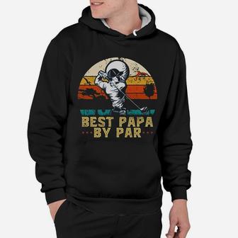 - Best Papa By Par Funny Golf Dad Vintage Sunset Humor Hoodie - Seseable