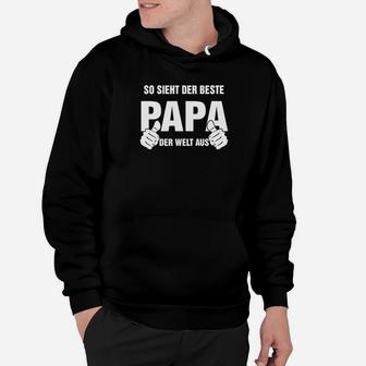 Bester Papa der Welt Schwarzes Hoodie, Geschenk zum Vatertag - Seseable