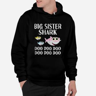 Big Sister Shark Doo Christmas Hoodie - Seseable