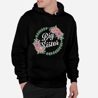 Big Sister With Flower Circle Youth Hoodie - Seseable