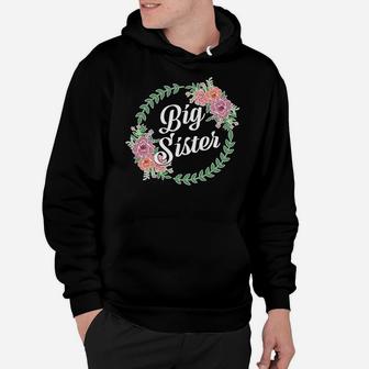 Big Sister With Flower Circle Youth Hoodie - Seseable