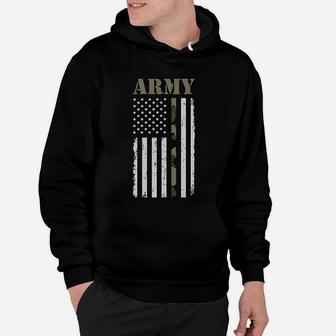 Big Usa Army Flag Soldiers Veterans Military Hoodie - Seseable