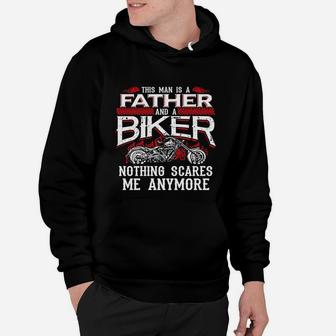 Biker Dad Funny Fathers Day Motorcycle Hoodie - Seseable
