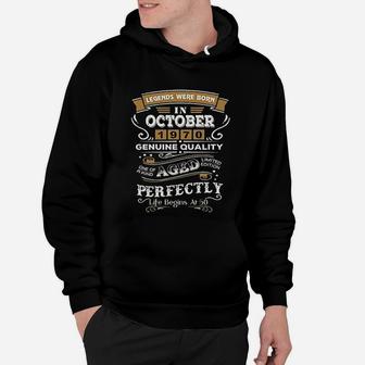 Birthday Gift For Vintage Legends Were Born In October 1970 Hoodie - Seseable