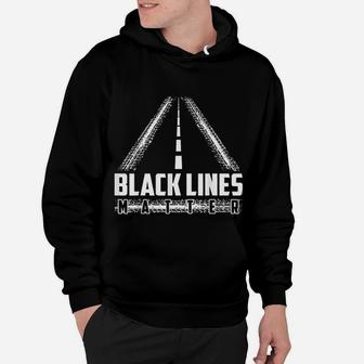 Black Lines Matter Cool Vehicle Car Burnout Gift Hoodie - Seseable