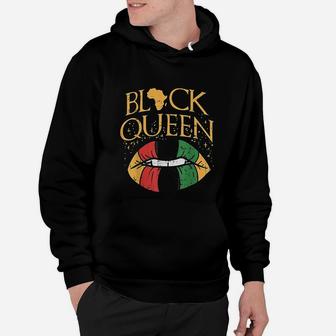 Black Queen Melanin Lips Africa Pride History Bl Hoodie - Seseable