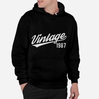Born In 1987 Vintage 34th Birthday Gift Turning 34 Year Old Hoodie - Seseable