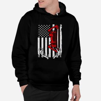 Bow Hunting American Flag Archery T-shirt For Hunters Hoodie | Seseable CA