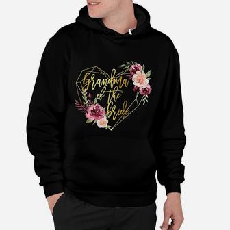Bridal Team Matching Floral Gift For Grandma Of The Bride Hoodie - Seseable