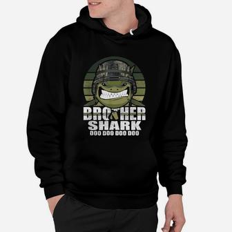 Brother Shark Doo Doo 4th Of July Army Veteran Father Day Hoodie - Seseable