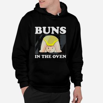 Buns In The Oven Baby Announcement Mom To Be Hoodie - Seseable