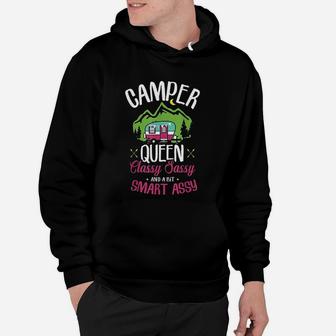 Camper Queen Classy Sassy Smart Assy Camping Rv Gift Hoodie - Seseable