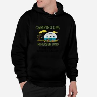 Camping Opa Im Herzen Jung Lustiges Hoodie für Großväter - Seseable